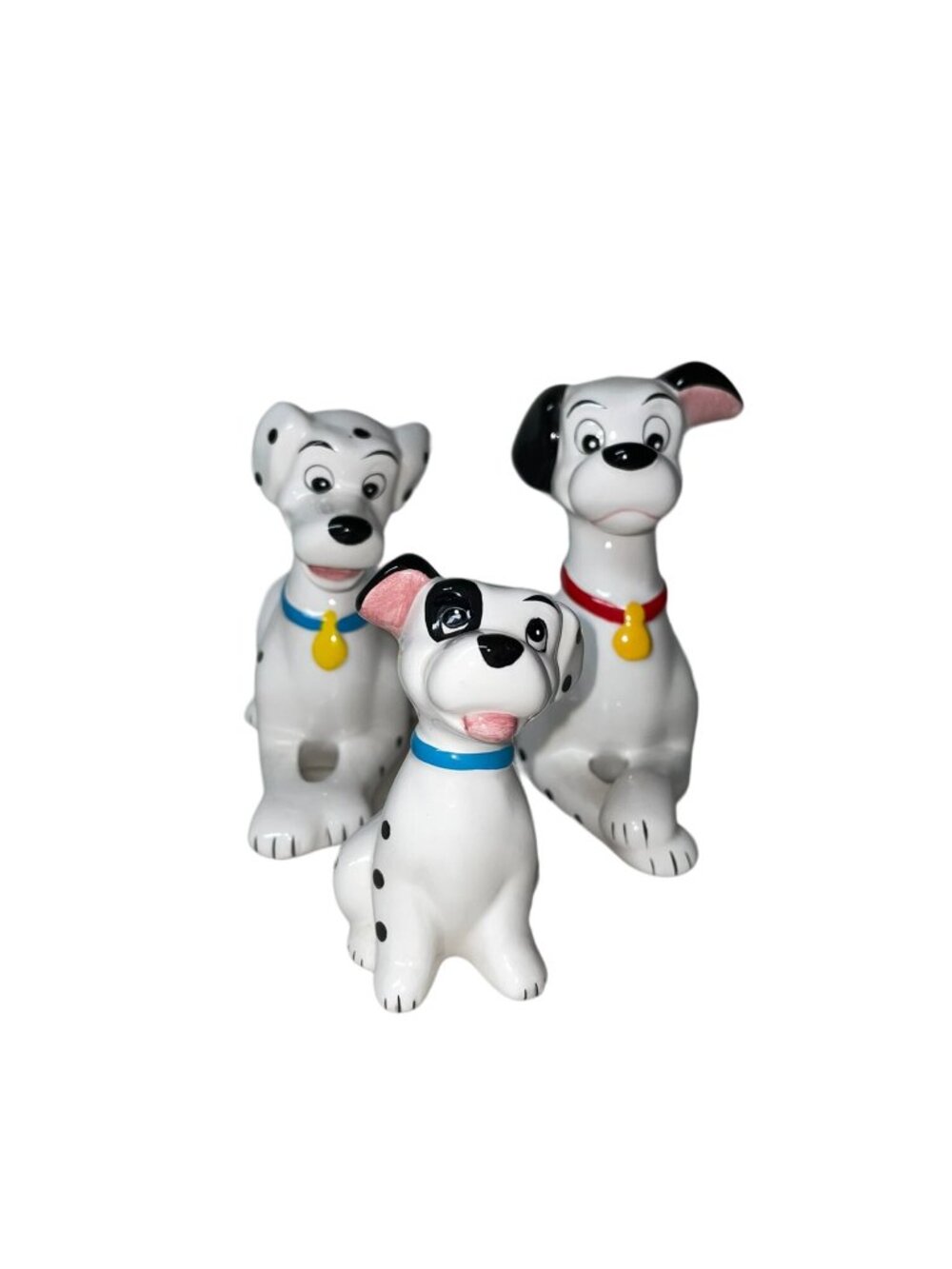 Vintage Disney 101 Dalmatians Ceramic Figurines Set of 3 Pongo Perdita Puppy Use